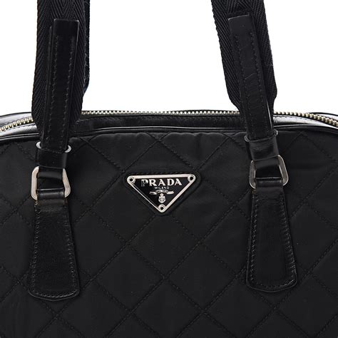 prada medium quilted leather shoulder bag|Prada tessuto nylon shoulder bag.